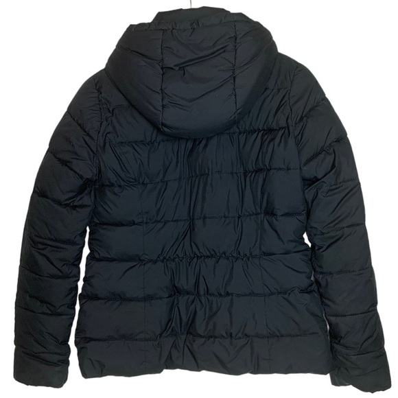 15. Hollister Black Winter Puffer  Jacket Size Large Hooded - Picture 2 of 16